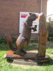 Carved Tree Trunk - Beaver