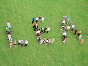 Members of the London Executive Association spell out LEA